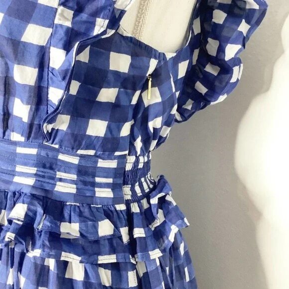 NWT Cleobella Benny Mini Dress, Painterly Gingham - Small - Picture 6 of 7